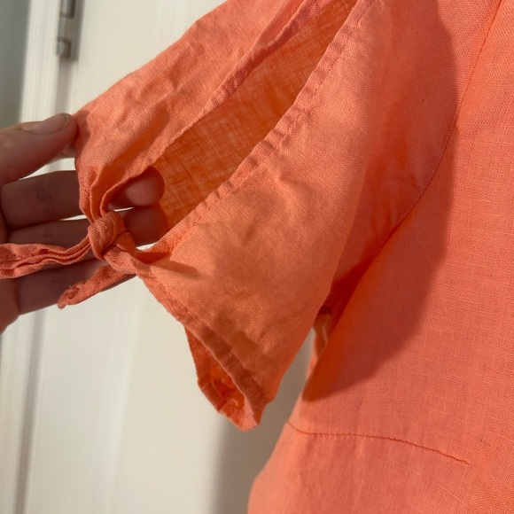 Talbots 100% Linen Salmon Top - Picture 5 of 5